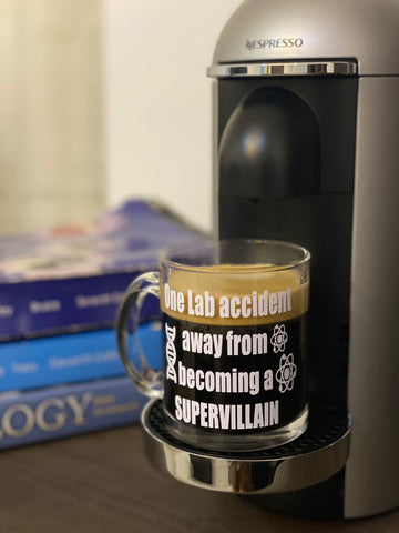 Becoming a Supervillain Glass Mug